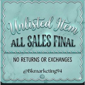 UNLISTED FINAL SALE 🖤